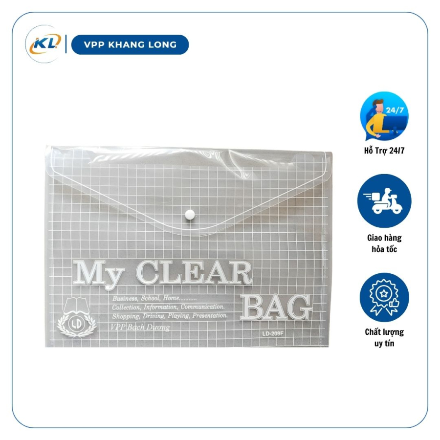 Bìa nút F4, A4, A5 - 12 cái/túi